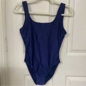 NWT Vintage South Point by Jantzen one piece swimsuit navy blue